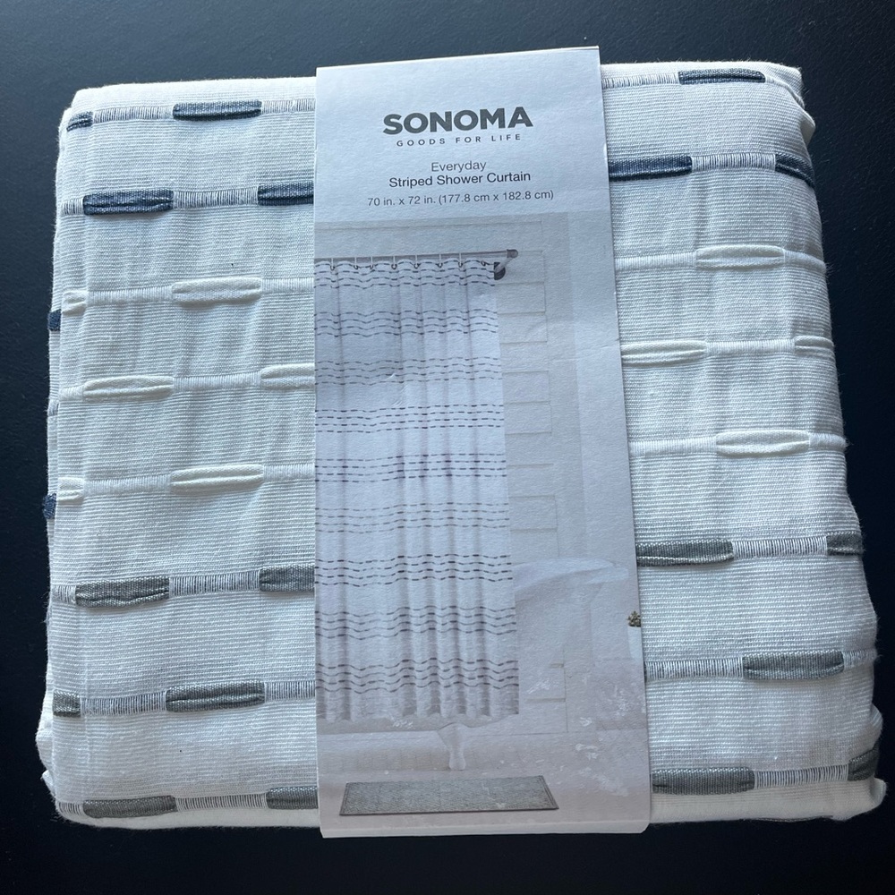 New Sonoma shower curtain.